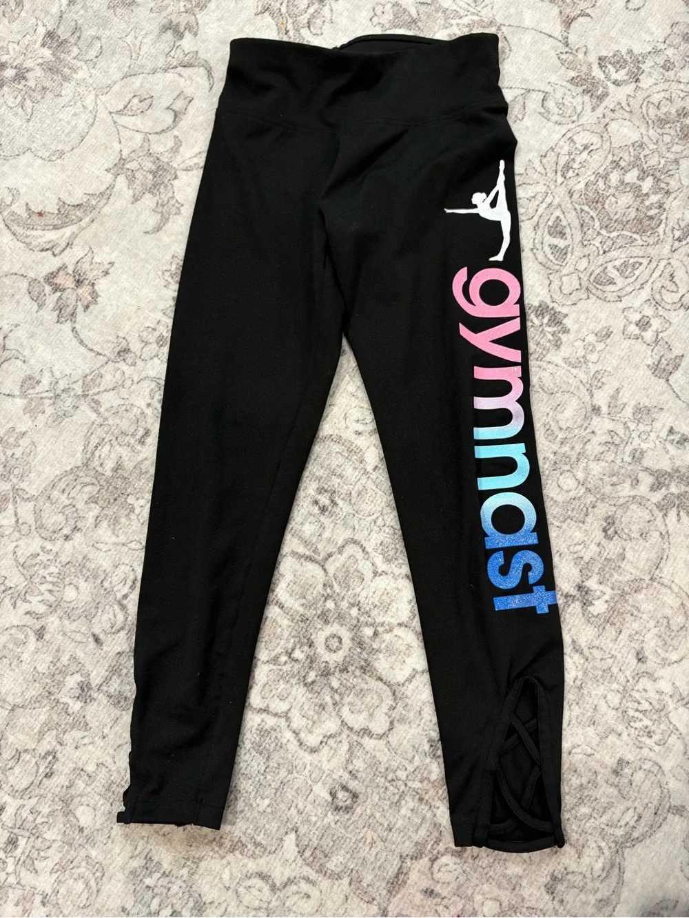 Gymnast leggings Justice brand